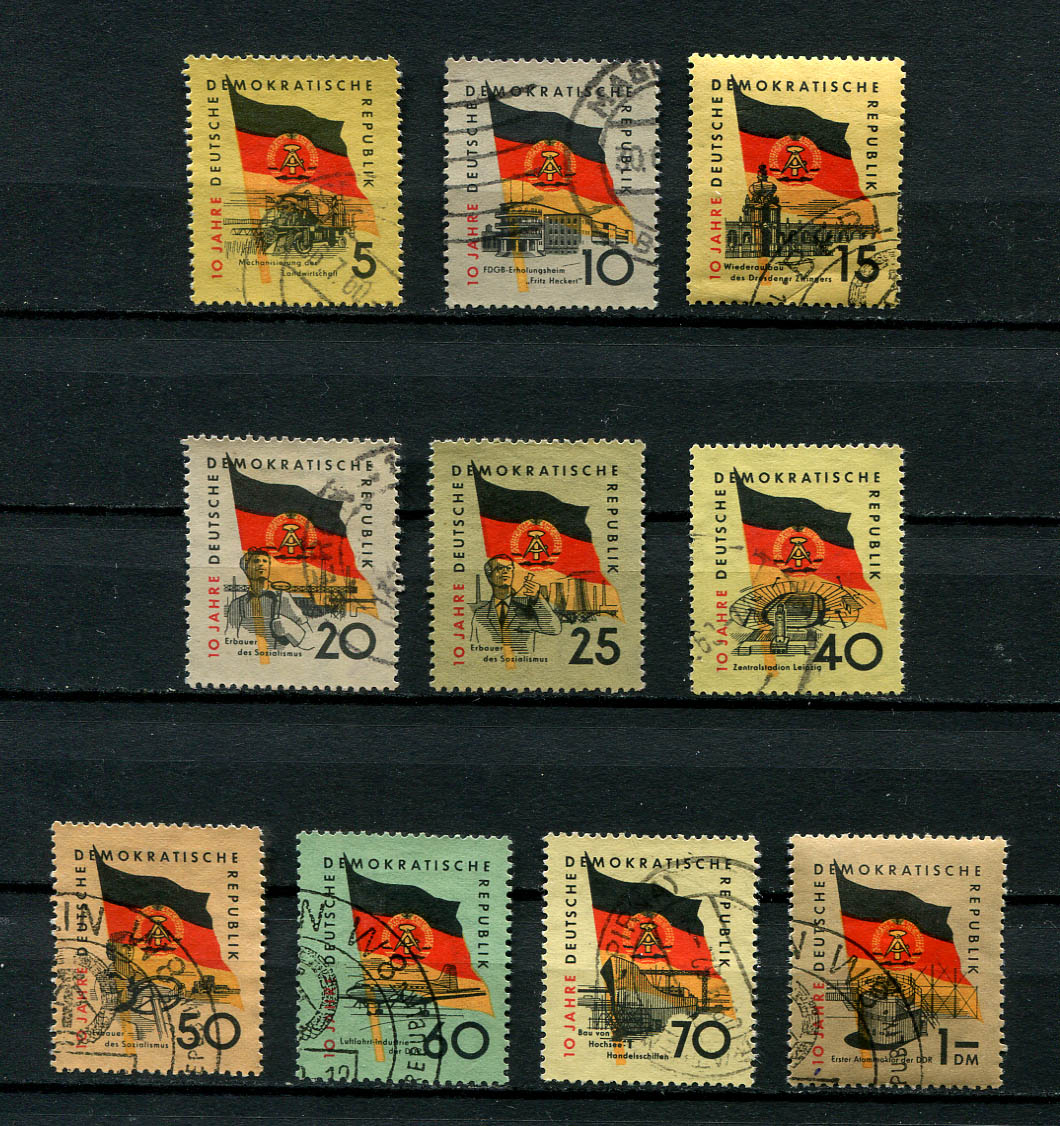 Germany - DDR : 10 years DDR anniversary set from 1959 - used